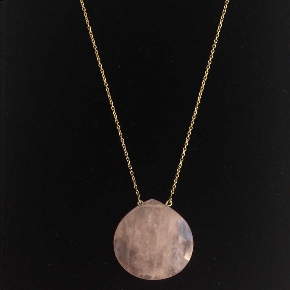 Rose Quartz and Gold Necklace